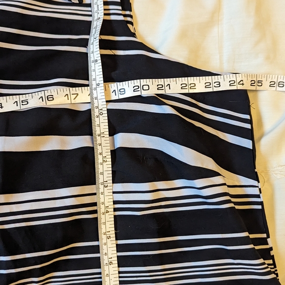 Spense sz18W black/white striped sleeveless button shirt dress VGUC - Picture 6 of 7